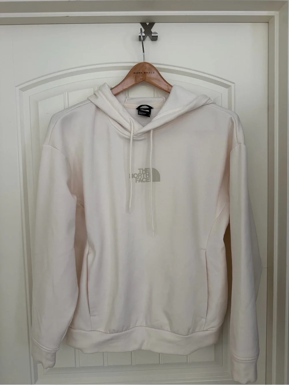 The North Face Men's Off-White Hoodie with Center Logo